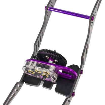SCX10 LCG 2 Low Transmission 30% Overdrive Gearbox with Non-Slip Shell for 1/10 Axial SCX10 III II TRX4 RC Crawler Car Upgrade Parts (Purple) - color: Purple