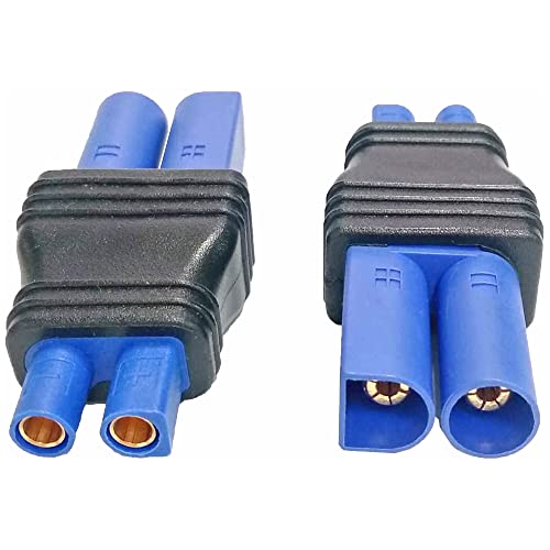 EC5 Male Plug Connector to EC3 Female Plug Connector Adapter for RC Lipo Battery (2 Pack) - size: EC5 male-EC3 female adapter