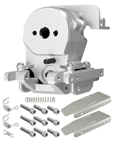 Upgraded Dual Speed Gearbox Fits for Traxxas TRX4M 1/18 RC Crawlers | 15.7:1 / 56.6:1 High & Low Transmission, Metal Gears, Fits for Defender Bronco K10 F150 Silver - color: Silver