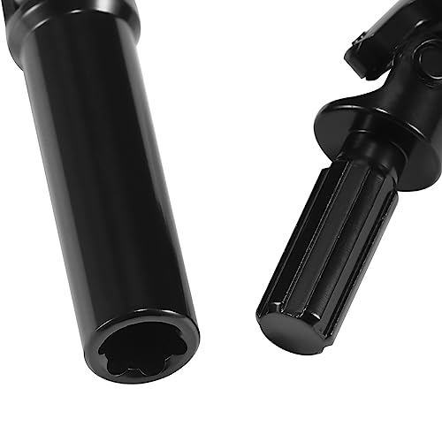 TRX4M Drive Shaft Steel Front Rear Center Shaft for TRX4-M Defender Bronco 1/18 RC Crawler Upgrade Parts 2PCS (Black)