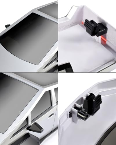 1/18 Cybertruck Style Pickup Hard Body for TRX4M Includes Front & Rear Bumpers, RC Crawler Body Shell Upgrade - color: Silver