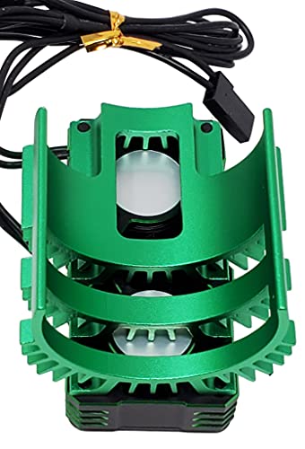 NHX RC 1/8 Twin Cyclone Alum HV Cooling Fans wCover 28000RPM Motor Heatsink Gren