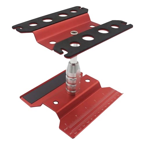 RC Car Stand RC Repair Stand 360 Degree Rotation Lift or Lower for Traxxas Arrma Redcat Axial RC4WD HSP Losi 1/8 1/10 1/12 1/16 Scale RC Crawler Car Truck Buggies (Red) - color: Red