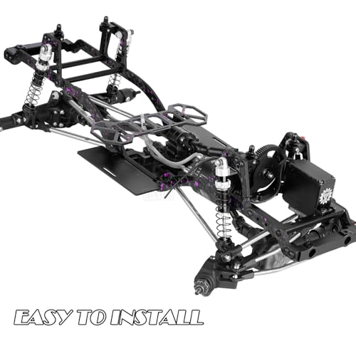 RC Carbon Fiber Upgardes Parts LCG Chassis Kit for 1/10 SCX10 SCX10 II Capra 1.9 UTB and Other DIY Builds RC Crawler,Front Mounted Transmission LCG Chassis Kit,Colour - color: Colour（for 1/10)