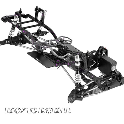 RC Carbon Fiber Upgardes Parts LCG Chassis Kit for 1/10 SCX10 SCX10 II Capra 1.9 UTB and Other DIY Builds RC Crawler,Front Mounted Transmission LCG Chassis Kit,Colour - color: Colour（for 1/10)