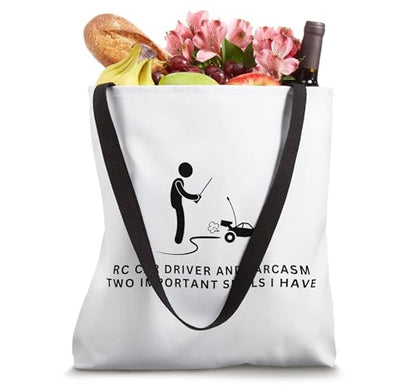 RC Car Driver and Sarcasm Men Women Funny RC Cars Tote Bag