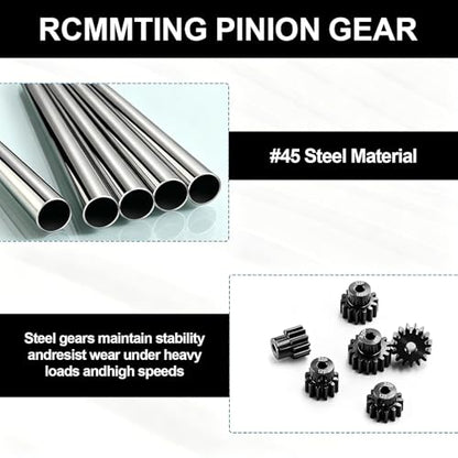 6-Pack 32P Pinion Gears 11T 12T 13T 14T 15T 16T, Hardened Steel, 3.175mm Bore, for 1/10 Traxxas Arrma Axial HSP HPI Tamiya Losi RC Car