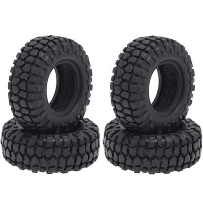 1.0 Tires Rc Crawler Tires, 4Pcs 1/24 Rc Crawler, 48mm Upgrade Sturdy Mini 1.0 Replacement for Climbing Model Car