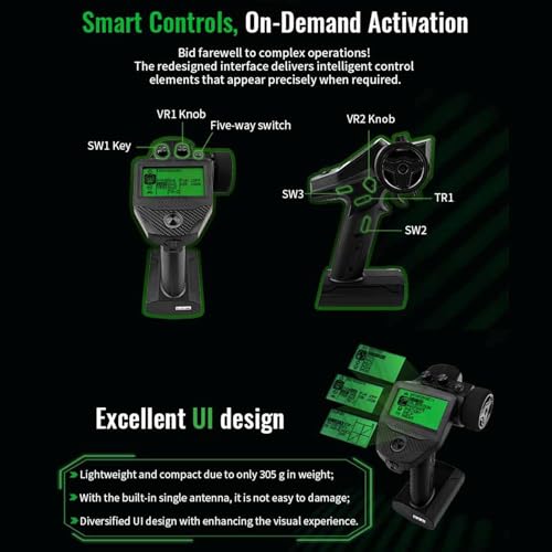 GoolRC Flysky FS-G7P+ 10CH RC Transmitter with FS-R11P 11CH Receiver, 2.4GHz 10 Channels LCD Display Remote Controller for RC Car Boat