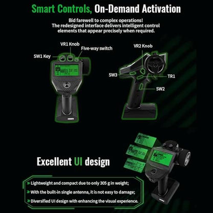 GoolRC Flysky FS-G7P+ 10CH RC Transmitter with FS-R11P 11CH Receiver, 2.4GHz 10 Channels LCD Display Remote Controller for RC Car Boat