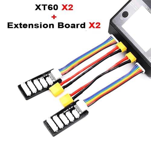 SPARKHOBBY XT60/XT30/JST/T-plug Balance Charger Extension Cable and 2-6S Extension Board for HOTA D6 D6PRO D6+ Smart Charger RC (2PCS XT60 2PCS Board) - style: 2PCS XT60 2PCS board