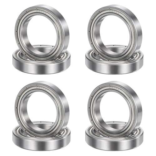 uxcell 8Pcs 6805ZZ 25mmx37mmx7mm Deep Groove Ball Bearings, Double Metal Shielded Bearing Steel ABEC5 High Performance for Industrial Machinery Precision Transmission, Silver - size: 6805ZZ 25mmx37mmx7mm