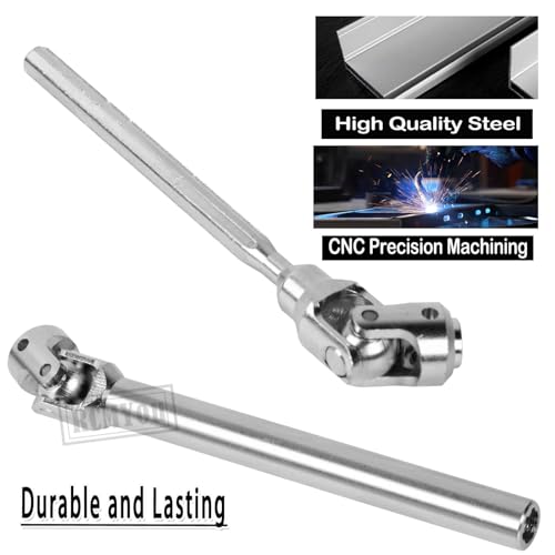 127-186MM Universal Drive Shaft Axles Upgrades Part for 1/10 SCX10 SCX10 II Redca t D90 Gen7 /Pro RC 4WD GEN8 RC Crawler,2PCS #45 Steel Driveshaft Hop-Ups,Silver