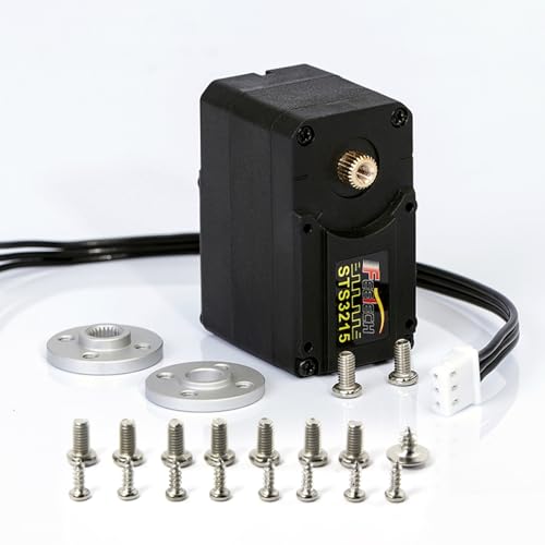 FEETECH 30KG High Torque Serial Bus Servo Motor 12V, 360° Programmable Magnetic Encoder with Continuous Rotation, Two-Way Feedback, Industrial Digital Servo for Robotic Arm, RC Car, Automati