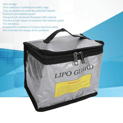 Fireproof Lipo Battery Bag with Hook and Loop Closure, Professional Storage for Safe Charging and Travel