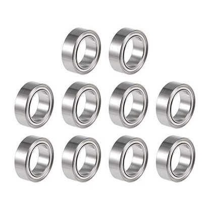 uxcell R168ZZ Deep Groove Ball Bearing 1/4-inchx3/8-inchx1/8-inch Shielded Z2 Lever Bearings 10pcs - size: 1/4"x3/8"x1/8"
