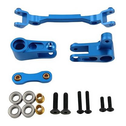 Aluminum Steering Bellcrank for ARRMA Granite Senton Typhon Big Rock (Blue) | 1/10,3S,Outcast Kraton 4S,AR340132 ARAC3020 ARA340179,CNC Steering Rack,High Strength,Precision Fit,RC Upgrade - color: Blue