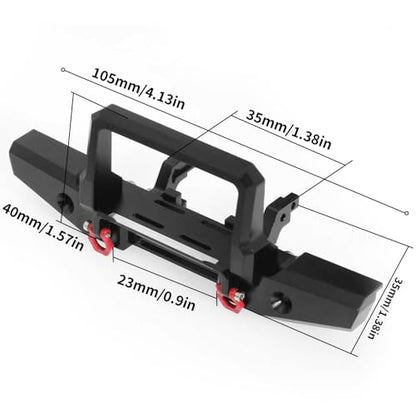 GLOBACT Metal Bumper Set with Winch for TRX4M Defender 1/18 RC Crawler