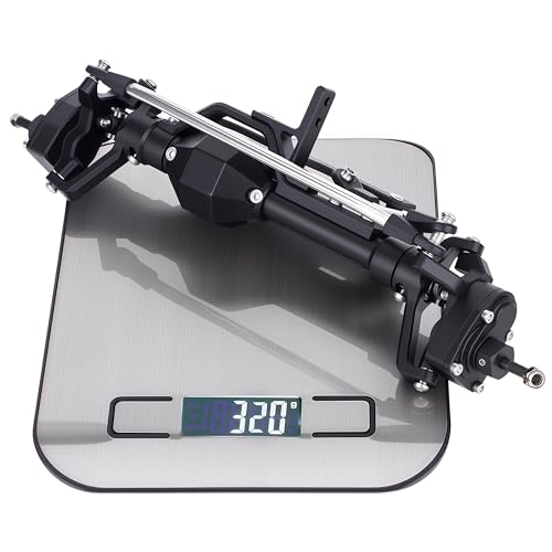 AMK Capra 1.9 Portal Axles Kit 857G, 4WS Front & Rear Axles with Isokinetic 3-Section CVD Shafts, 52° Max Steering, Low CG Battery Tray for Axial Capra 1.9 UTB10 1/10 RC Crawler Upgrade (Silvery) - color: Silvery