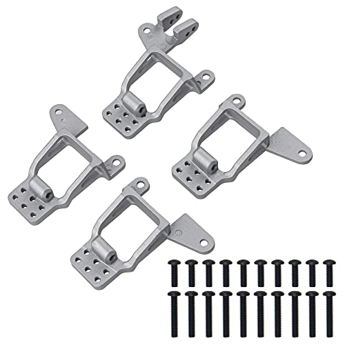 RC Shock Towers Mount Front & Rear Shock Tower Shock Absorbers Mount Bracket Compatible with Traxxas TRX-4 Bronco 1/10 RC Crawler Upgrade Parts (Silver) - size: Silver