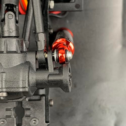 QUE-T 2.09 inch Shocks Kits for Redcat Ascent18 Aluminium Shock Absorber 1/18 RC Crawler Upgrade Parts,Pack of 4 (Red) - color: Red
