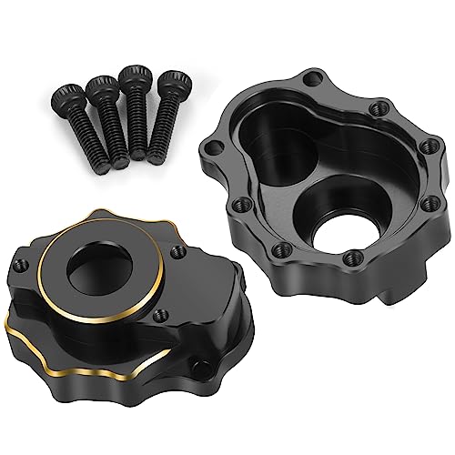 2Pcs Brass TRX4 Rear Portal Drive Axle Mount C Hub Carrier Cover Steering Knuckle Portal Cover Counterweight Compatible with Tra-xxas TRX4 TRX6 1/10 RC Crawler Car Upgrade Parts