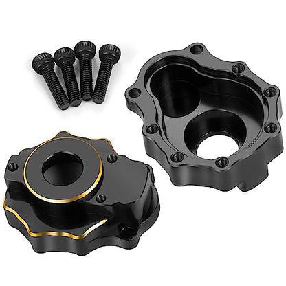 2Pcs Brass TRX4 Rear Portal Drive Axle Mount C Hub Carrier Cover Steering Knuckle Portal Cover Counterweight Compatible with Tra-xxas TRX4 TRX6 1/10 RC Crawler Car Upgrade Parts