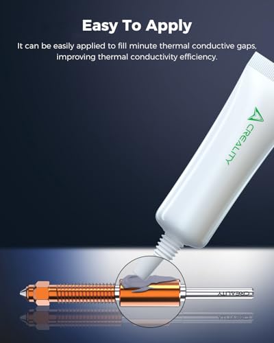 Creality 3D Printer Thermal Grease, High Thermal Conductivity, 250°C High-Temperature Resistant Paste for 3D Printer Hotend&Nozzle, Suit for All FDM 3D Printer (2Pack) - style: Thermal Grease