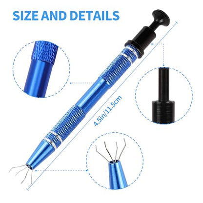 Jeweler’s Pick Up Tool Set – 4 Claw Sprinkle Pen, Piercing Ball Grabber Tool, Diamond Claw Tweezers (4pcs Stainless Steel for Jewelry, Nails, Craft, Cake Sprinkles, DIY Repair) - style: 4pcs