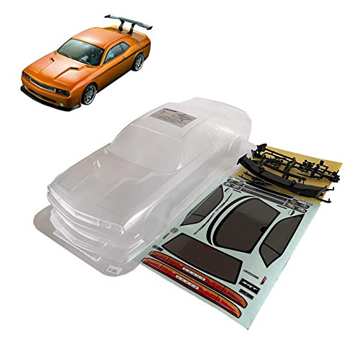 1/10 Scale RC Onroad Racing Drift Touring Car Transparent Clear Lexan Body Shell (Challenger SRT8) - style: Challenger SRT8