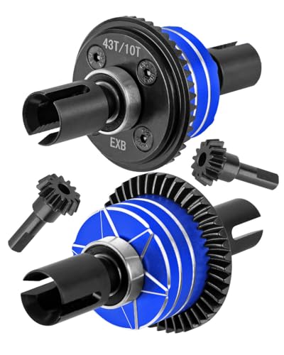 RC 43T/10T Front&Rear Diff Gear Differential Upgrades Part for 1/8 Kraton,Outcast,Notorious,Talion 6s BLX/EXB,1/7 Big Rock,Fireteam,Mojave 6s BLX,Navy Blue - color: Navy Blue-(upgrades）