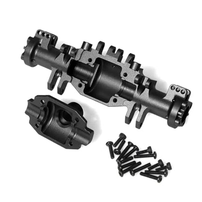 RC Spare Part Compatible with LOSI for Mini for LMT 4X4 1/18 Rc Monster Truck Upgrade Parts B05B-RC Quick Release Front Rear Axle Bridge Shell Kit(Black) - size: Black