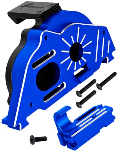 Upgrades Part Transmission Gearbox Wave Box for 1/10 Granite/Senton/Vorteks/BIG ROCK 3S BLX & Mega 550,1/8 Typhon 3S BLX & Mega 550.Aluminum Motor Mount Gear Cover Box Hops up.Navy Blue. - color: Navy Blue(Upgrades)