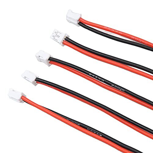 5Pcs 2P Male to Female Cable, Lipo Battery Adapter Cable Adapter for Axial SCX24 1/24 RC Crawler 36in, Extension Link Cable Soft Flexibility