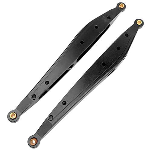 Metal Rear Trailing Arm Swing Arm Linkage Link Rod Pull Rod Compatible with Axial RBX10 Ryft 1/10 RC Crawler Upgrade Parts (Black) - color: Black