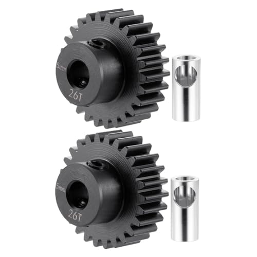 2pcs Pinion Gear 32P 5mm 26T Gear Motor Gears for 1/5 1/6 1/8 1/10 | 1/14 1/16 1/18 RC Buggy Monster Truck Drift Car Off-Road Crawler Parts - size: 26T