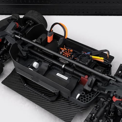 Que-T 1/8 RC Carbon Fiber Center Brace Bar for Arrma Vendetta Infraction 3S BLX Central Chassis Support Bar Upgrade (Black) - color: Black
