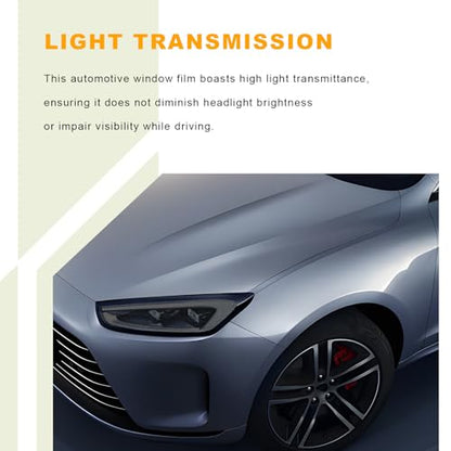 Car Headlight Vinyl Film, 48"×11.8" Self-Adhesive Car Headlight Tint Sticker with Squeegee & Cutter, Waterproof Wrap Film Roll for Vehicle Headlights Taillights Fog Lights (Matte Black) - color: Matte Black