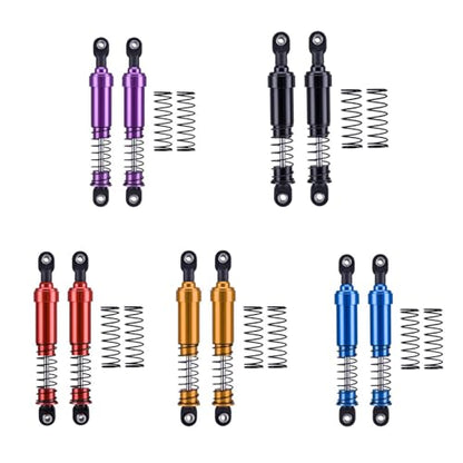 1/10 rc crawler shocks,75mm-115mm optional Big Bore Shocks with Oil Filled for LCG Cheater Rigs Capra SCX10 TRX4 Gspeed V4 Elem ent Comp Builds (Red 95mm 2pcs) - color: Red 95mm 2pcs