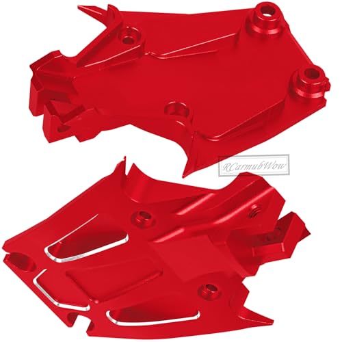 RC Alloy Chassis Brace Mounts & Motor Mount & Motor Plate Upgrades Part for 1/10 Jato 4X4 Brushless,Jato 4X4 VXL,Replace #9025,#7460A,#7490,Red - color: Red(1set)