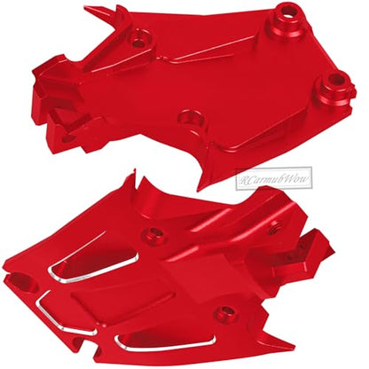 RC Alloy Chassis Brace Mounts & Motor Mount & Motor Plate Upgrades Part for 1/10 Jato 4X4 Brushless,Jato 4X4 VXL,Replace #9025,#7460A,#7490,Red - color: Red(1set)