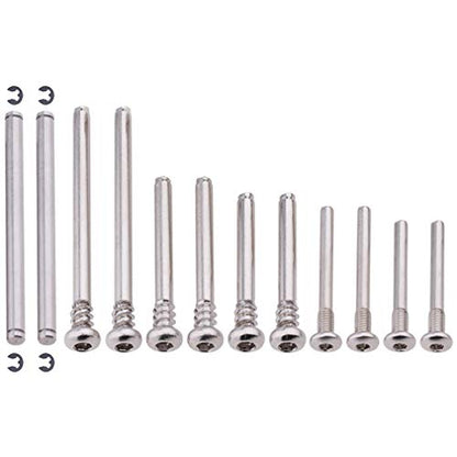 Hobbypark Complete Suspension Screw Pins Set for 1/10 Scale Traxxas Slash 2WD Rustler/Stampede/Bandit, Replacement of Parts 3640 2640 (12-Pack)