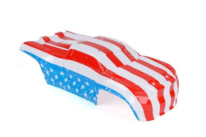 Custom Body Compatible for Sledge 6S 4WD 1/8 Truck Shell Cover (Flag Strip) - color: Flag Strip
