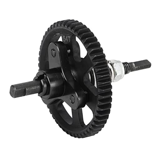Alomejor 54T Aluminum Steel Slipper Clutch Assembly, Hardened Steel for Slash 4X4, Easy to Install, Low Noise, Fit, Applicable : 4X4, Rustle, HuanQi 727 (Black)