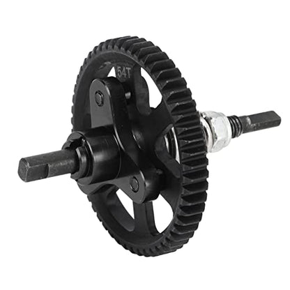 Alomejor 54T Aluminum Steel Slipper Clutch Assembly, Hardened Steel for Slash 4X4, Easy to Install, Low Noise, Fit, Applicable : 4X4, Rustle, HuanQi 727 (Black)