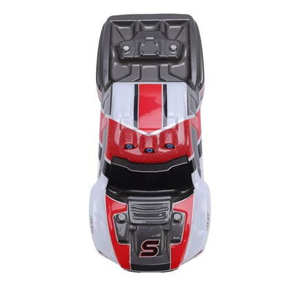 PVC RC Car Body Shell Lightweight Spare Cover with Cool Sporty Look for 1/16 Scale Replacement Parts (Red) - color: Red