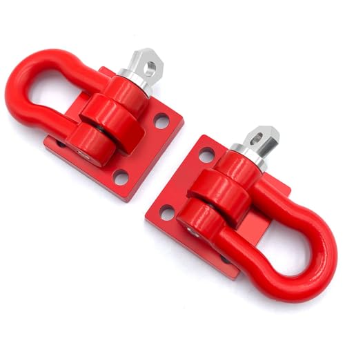 1/6th Red Trailer Tow Hook Buckle Winch D Shackles for AXIAL SCX6 AXI05000 JLU SCX6-II RC Crawler Car Accessories
