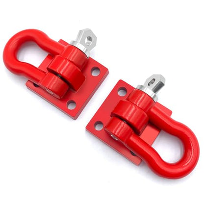 1/6th Red Trailer Tow Hook Buckle Winch D Shackles for AXIAL SCX6 AXI05000 JLU SCX6-II RC Crawler Car Accessories