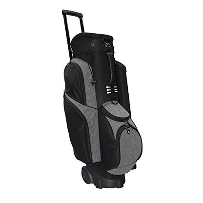 RJ Sports Spinner X Transport Wheeled Golf Cart Bag - color: Black/Heather Grey