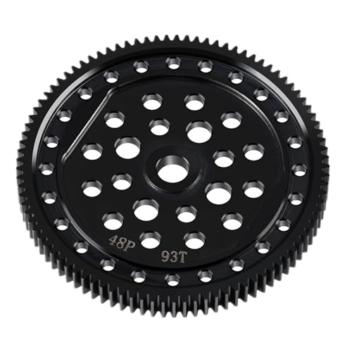 Steel 48P 93T Spur Gear for ECX 2WD Ruckus Axe Brutus Circuit AMP | MT AMP DB AMP Crush K&N Torment Horizon 1/10 RC Car Upgrades Part - size: 93T